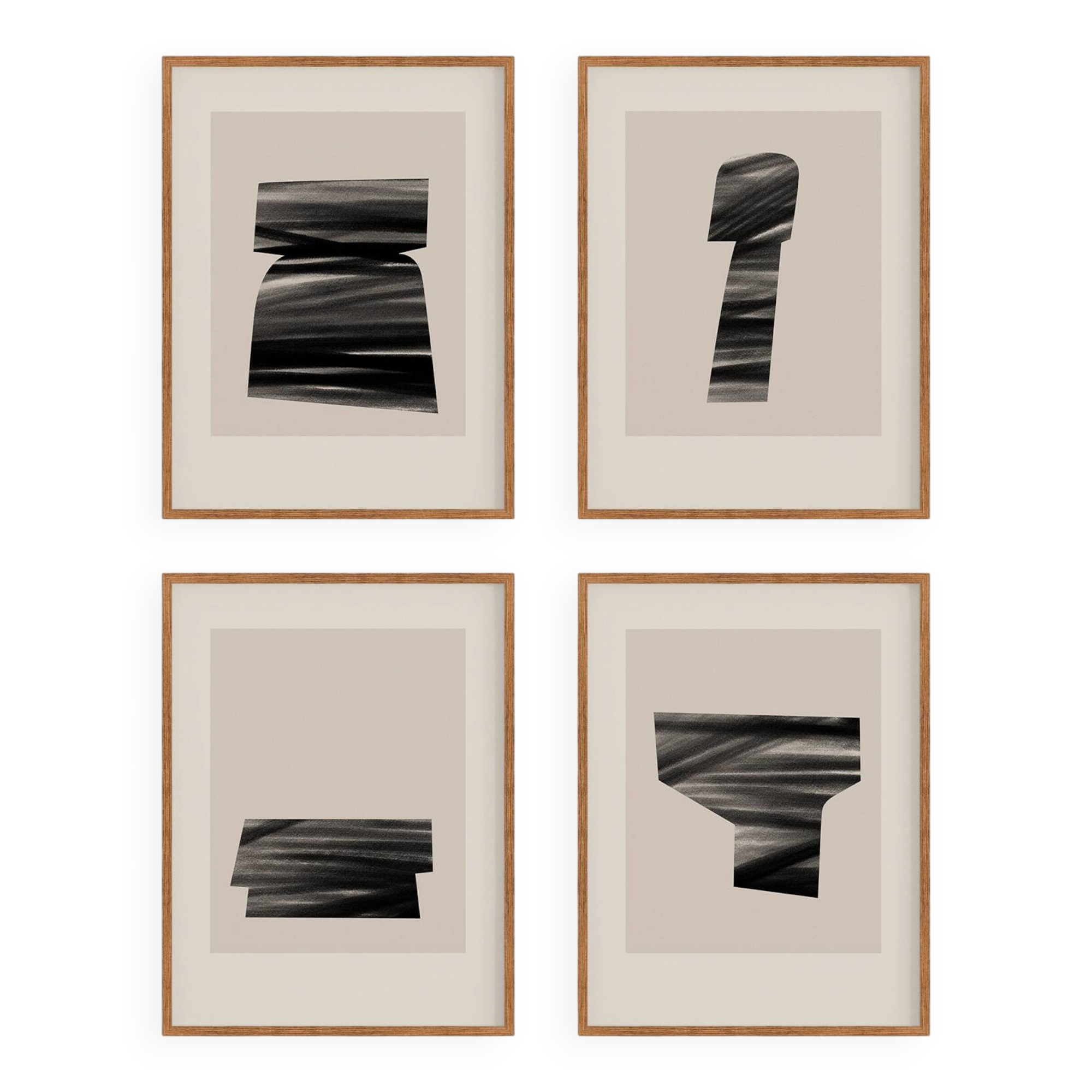 4 impressions giclée abstraites, ensemble de quatre, A3