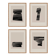 4 impressions giclée abstraites, ensemble de quatre, A3