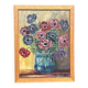 Original Swedish Oil on Panel “Flowers in Vase” Vintage & Framed 29 × 37cm