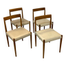 4 x chaises vintage de Lübke années 1960