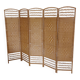 paravent osier, rotin, 5 panneaux