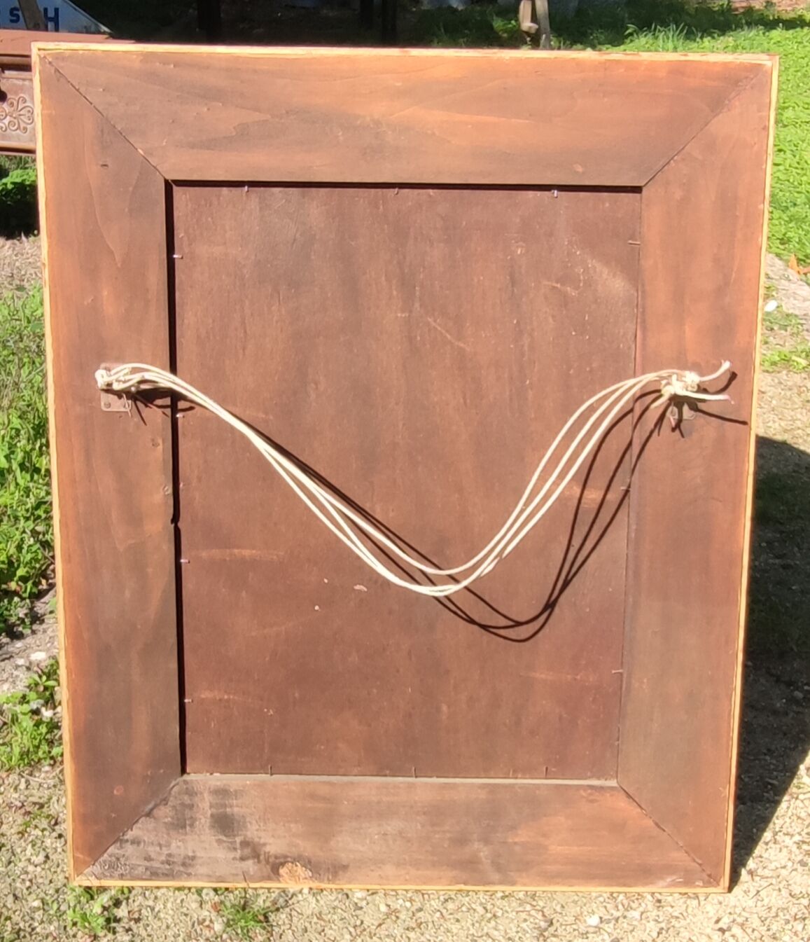 Old parecloses mirror, engraved decoration