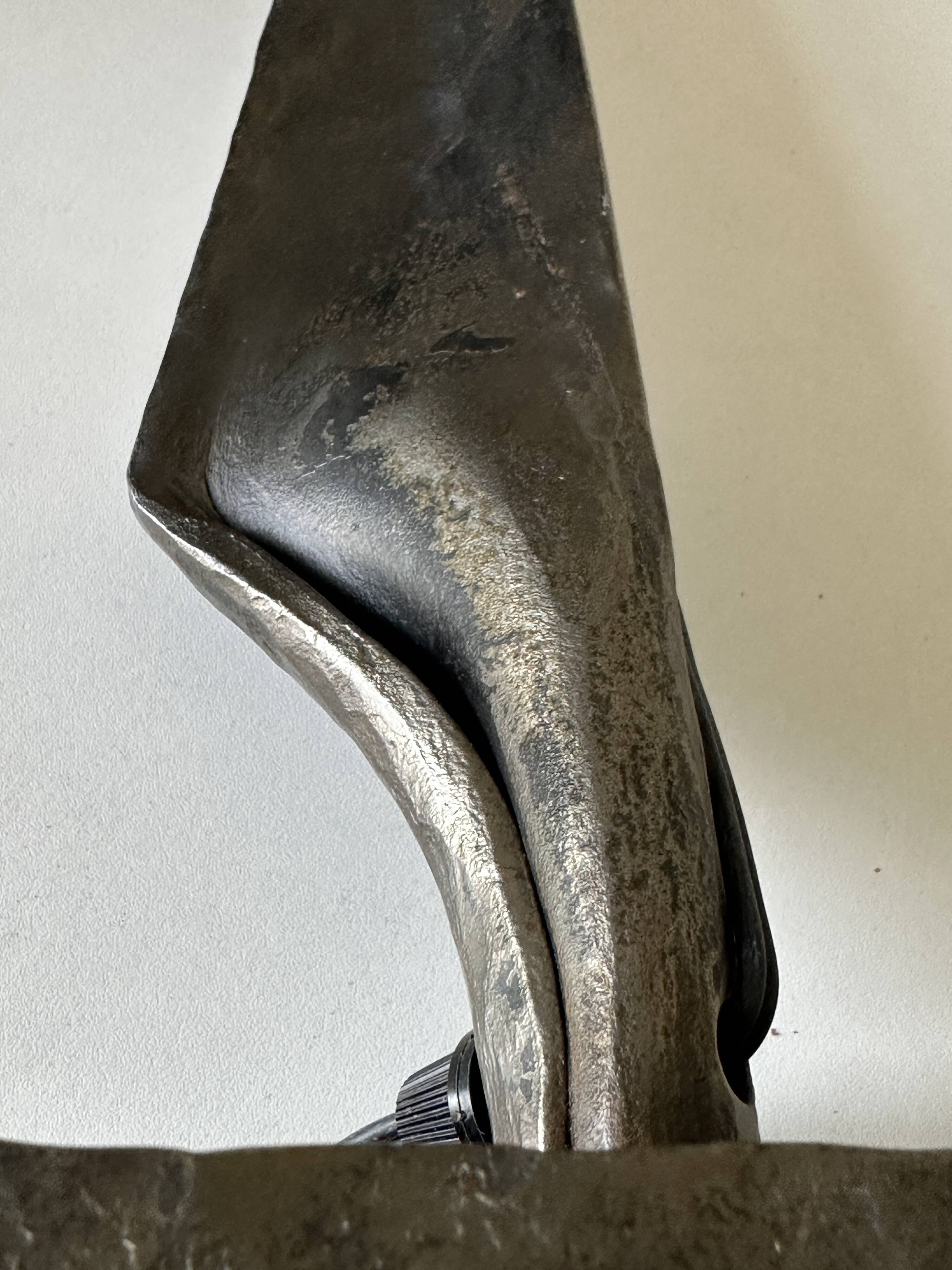 Vintage 60s metal brutalist lamp