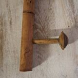 Turned wooden coat rack.