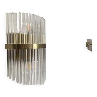 Felicity wall lamp with glass tubes and gold metal - nv gallery