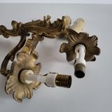 Ancienne Paire d'Appliques en métal doré Style Louis XV