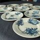 Set of nine antique earthenware, terracotta plates Salins, Antoinette