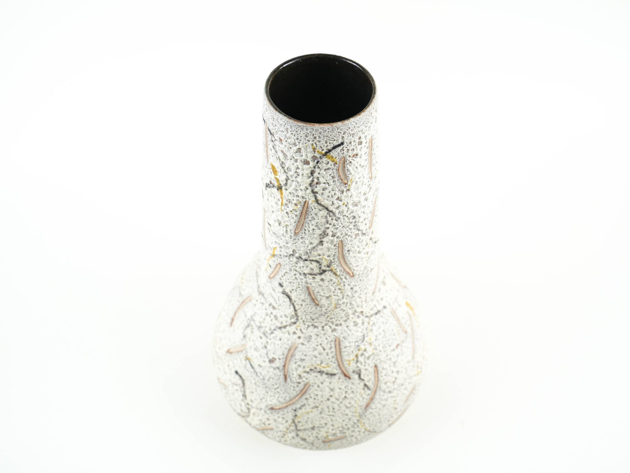 Large ceramic vase with textured glaze, Danish studio pottery, 1970s