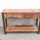 Console 2 drawers in old wood