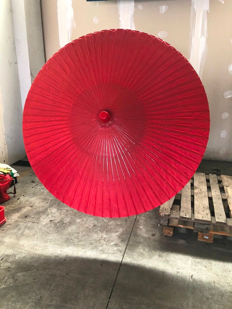 Umbrella - japanese umbrella, wagasa prestige, red