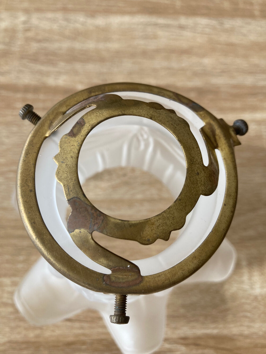 Tulip opaque white glass