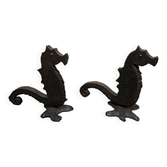 Seahorse Andiron Édouard Schenck