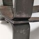 Paire de chenets modernistes acier design années 70/80