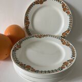 8 Saint Amand dessert plates, Cotentin service