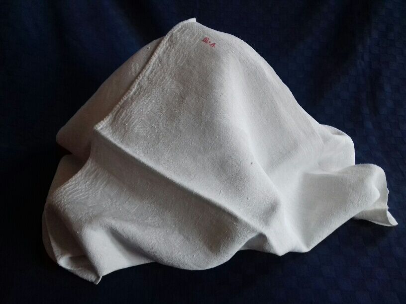 Lot of 5 large torchs in thick canvas, MA monogram at cross point