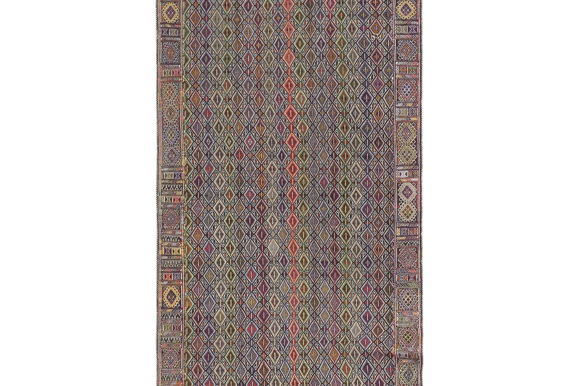 Vintage Turkish kilim handwoven 155x362 cm