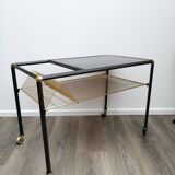 Vinyl holder side table