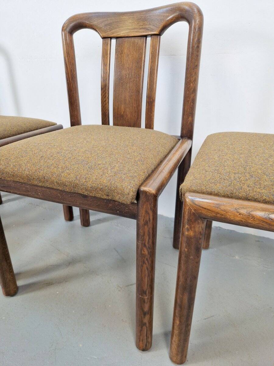 Vintage Brutalist Dining Room Chairs, 1970s, Set of 4