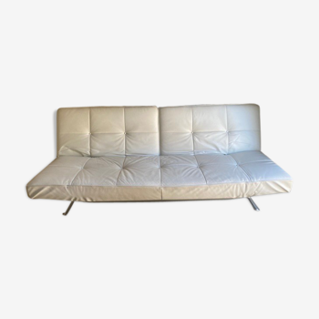 Canapé en cuir blanc Pascal Mourgue pour Ligne Roset