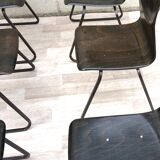 Lot of 6 vintage Galvanitas S23 chairs