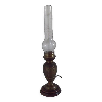 Glass and bronze lamp, Art Nouveau France