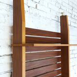 1950s Italian mid-century teak floor-to-ceiling wall unit