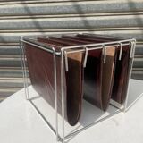 70s Design: Vintage Magazine Rack or Vinyl Record Holder – Max Sauze