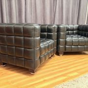 Paire de fauteuils Kubus 8020, conçus par Josef Hoffmann, Wittmann, Autriche