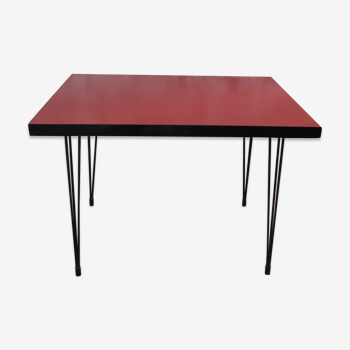 Table de bistrot formica vintage pieds eiffel