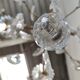 Small chandelier cage with pendants and brass frame louis XV style