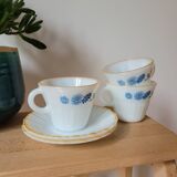 Set of 3 Crisa cups and saucers