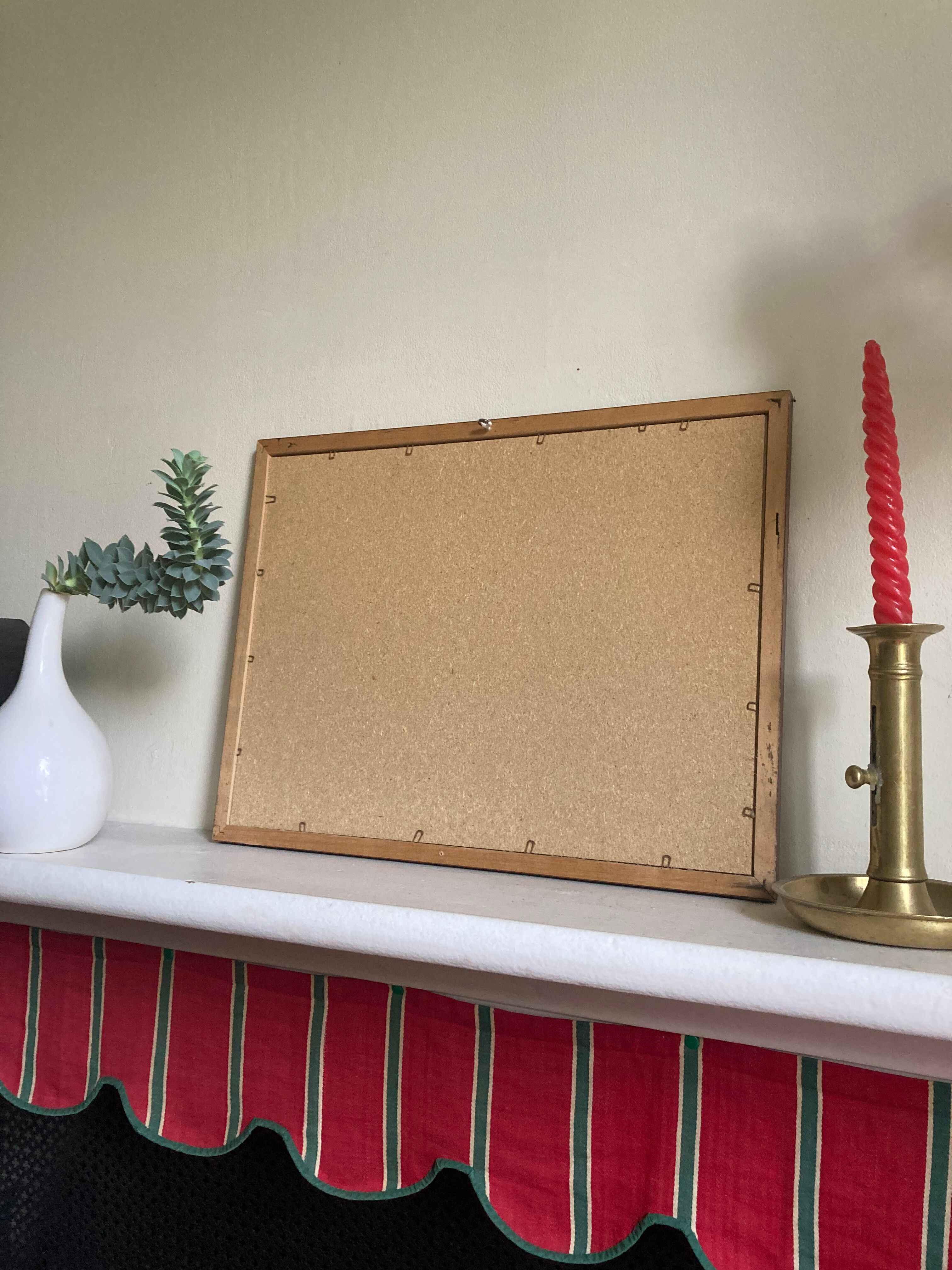 Antique engraving of duck wooden and gilded frame