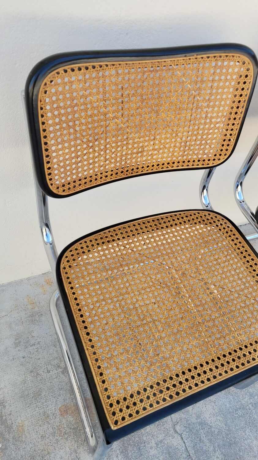 Paire de chaises b32 de Marcel Breuer en cannage