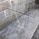 Bureau vintage plateau verre 130 cm