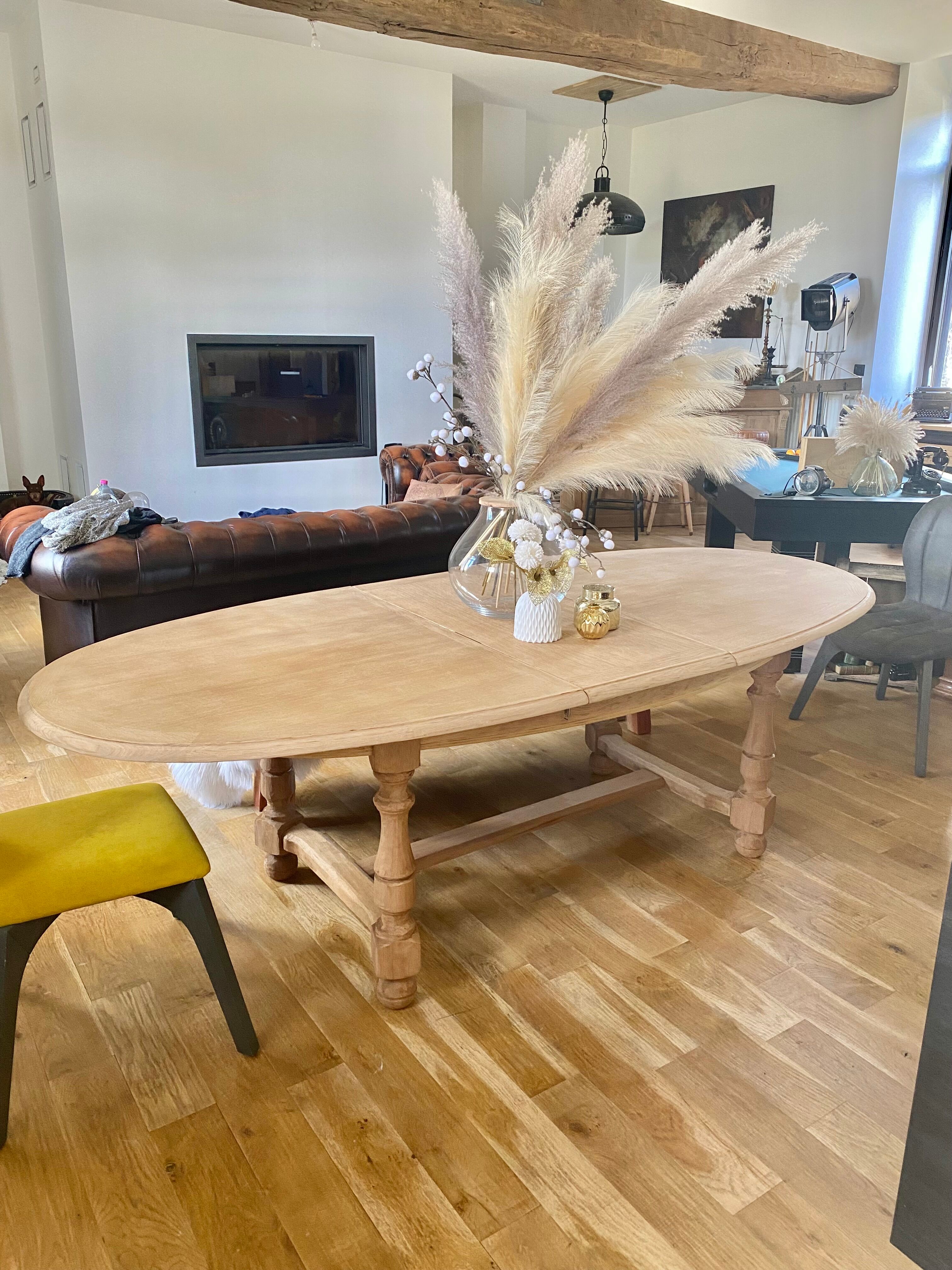 Large oval table with extension