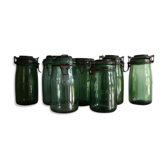 Antique glass jars