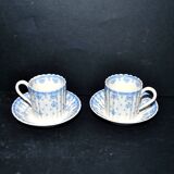 Copeland set of 2 english earthenware espresso cups wt copeland & sons - stoke on trent 1870
