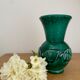 Vase vintage art déco en céramique verte