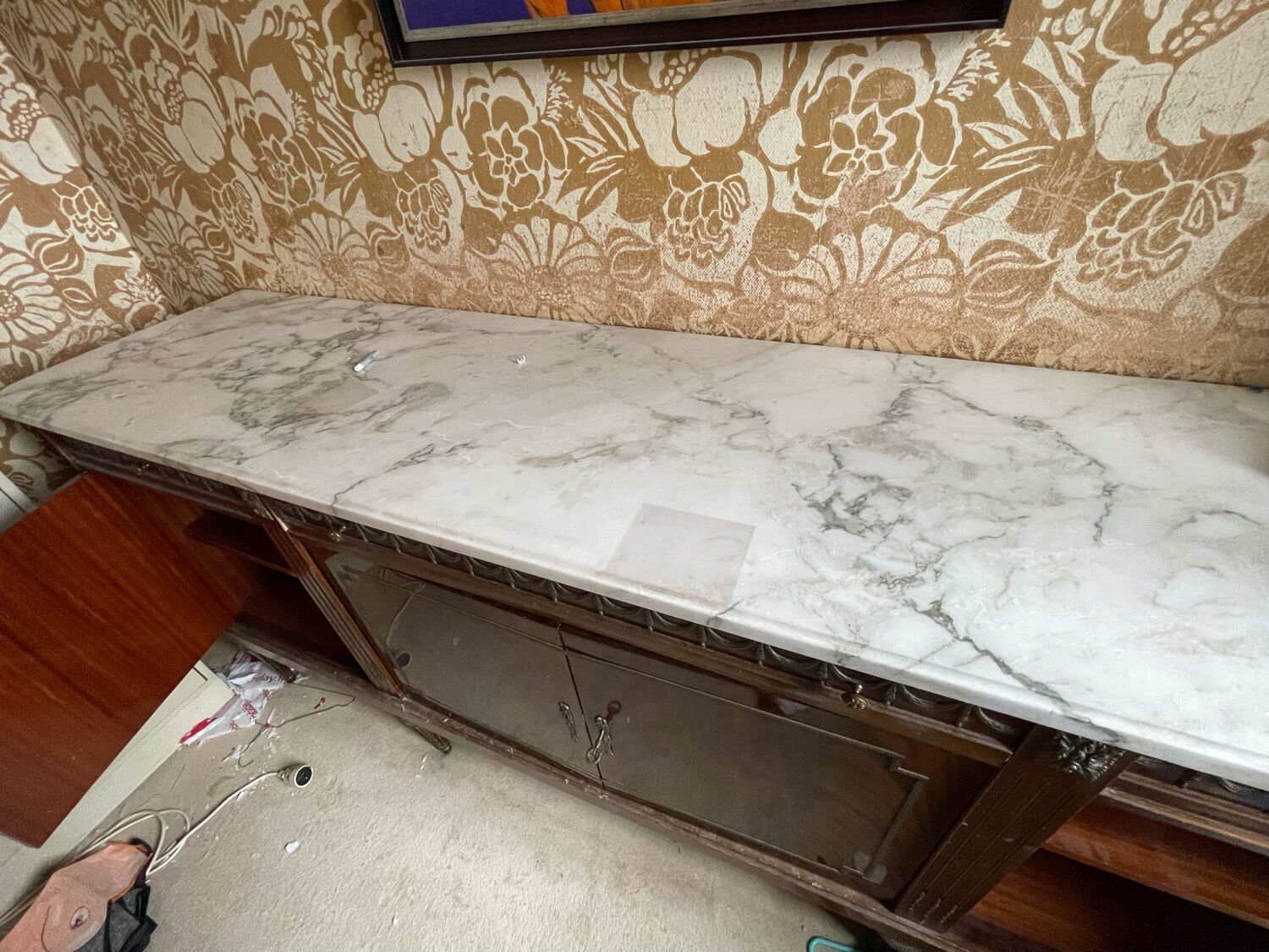 Sideboard with marble top