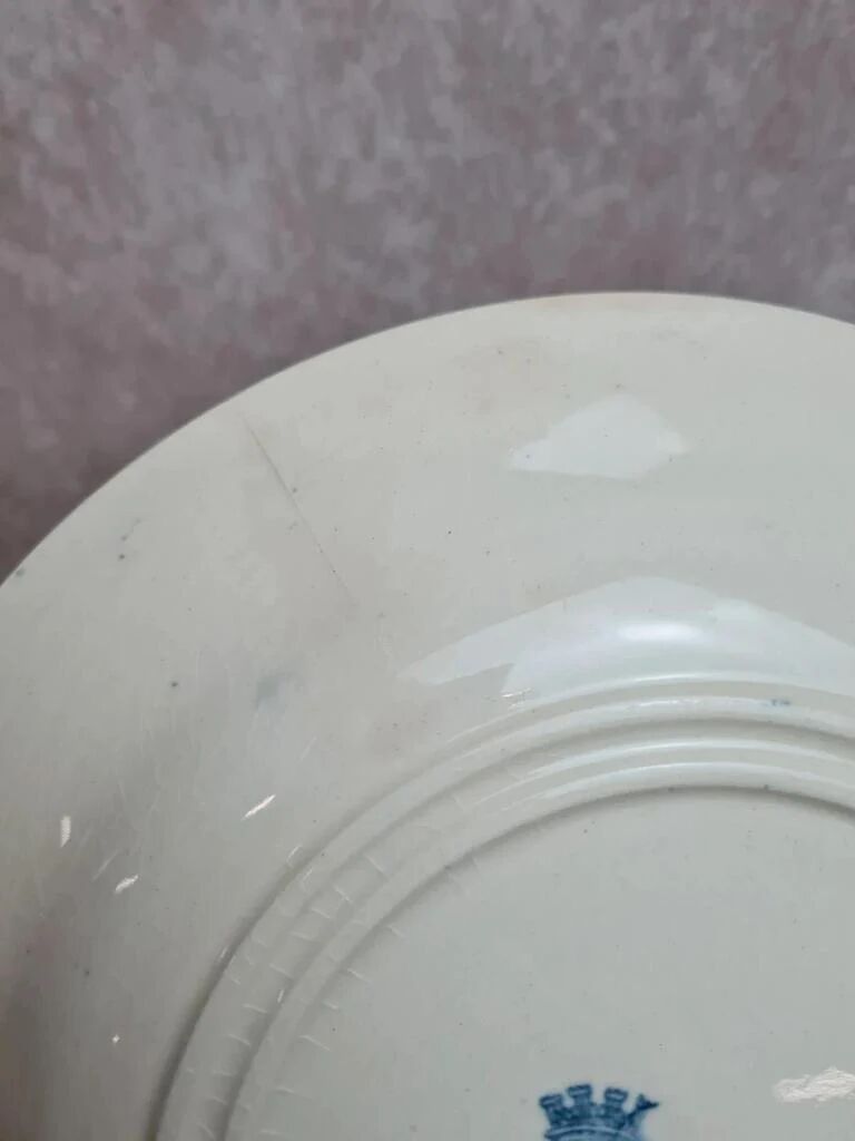 Antique Gien plate model Chardon Terre de Fer