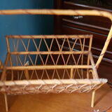 Rattan wicker magazine door from the 70s