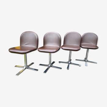 Suite of 4 Roche Bobois rotary chairs