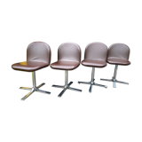 Suite of 4 Roche Bobois rotary chairs