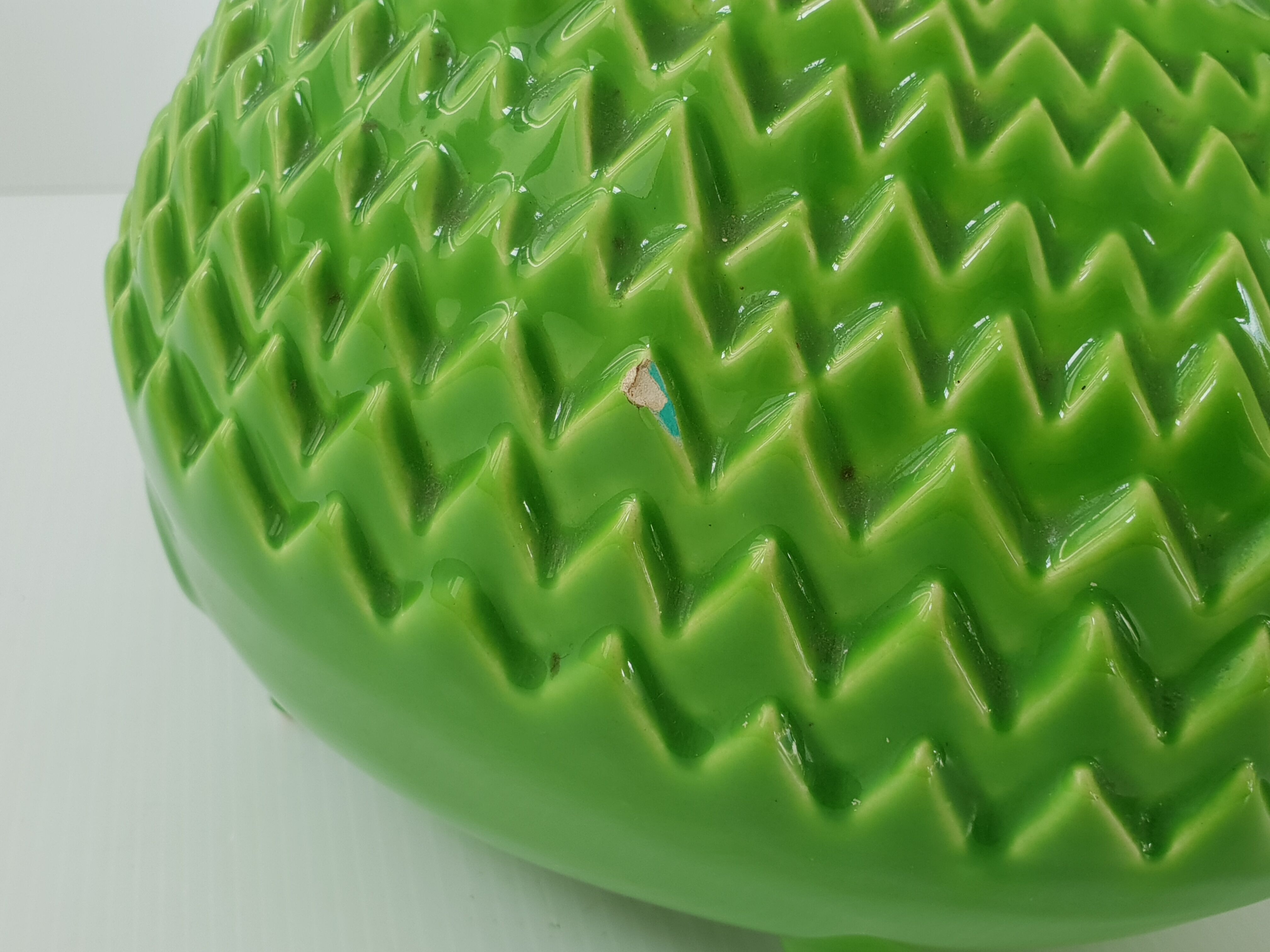 Suite of 3 vintage hedgehog vases 1960