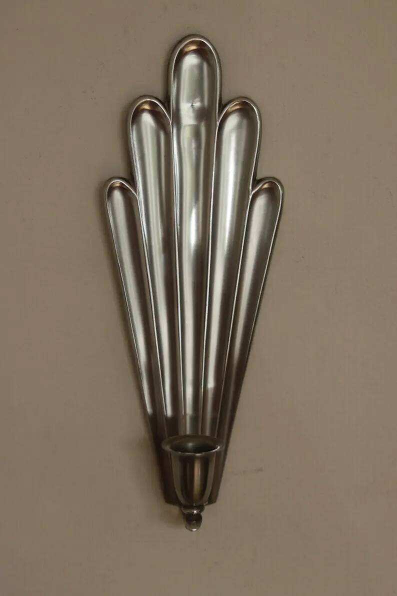 Pair of Swedish Pewter Wall Sconces, 1930s, by C.G. Hallberg, Stockholm