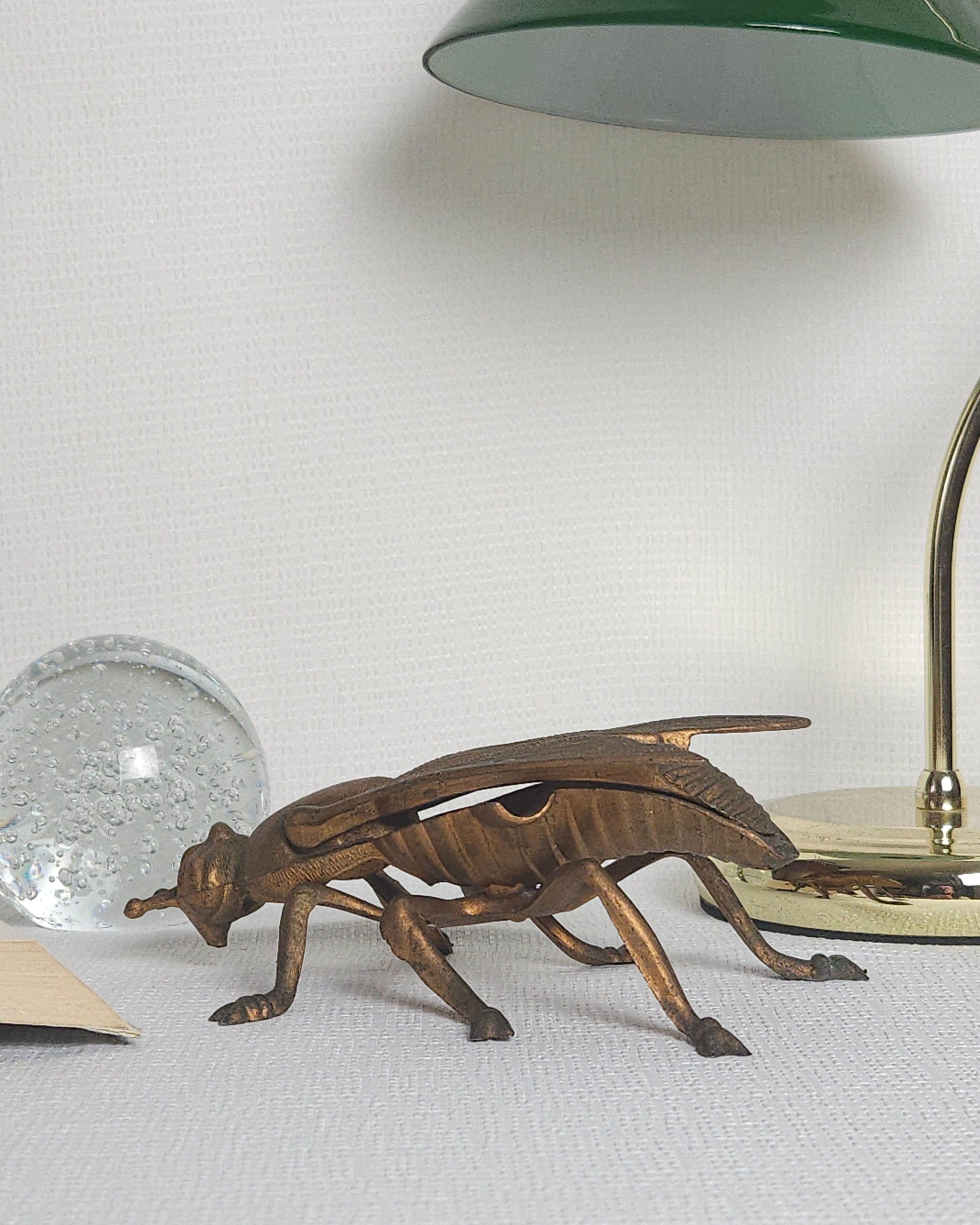Vintage brass bee ashtray