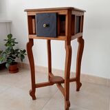 Antique pedestal table in solid oak from the 40s/50s