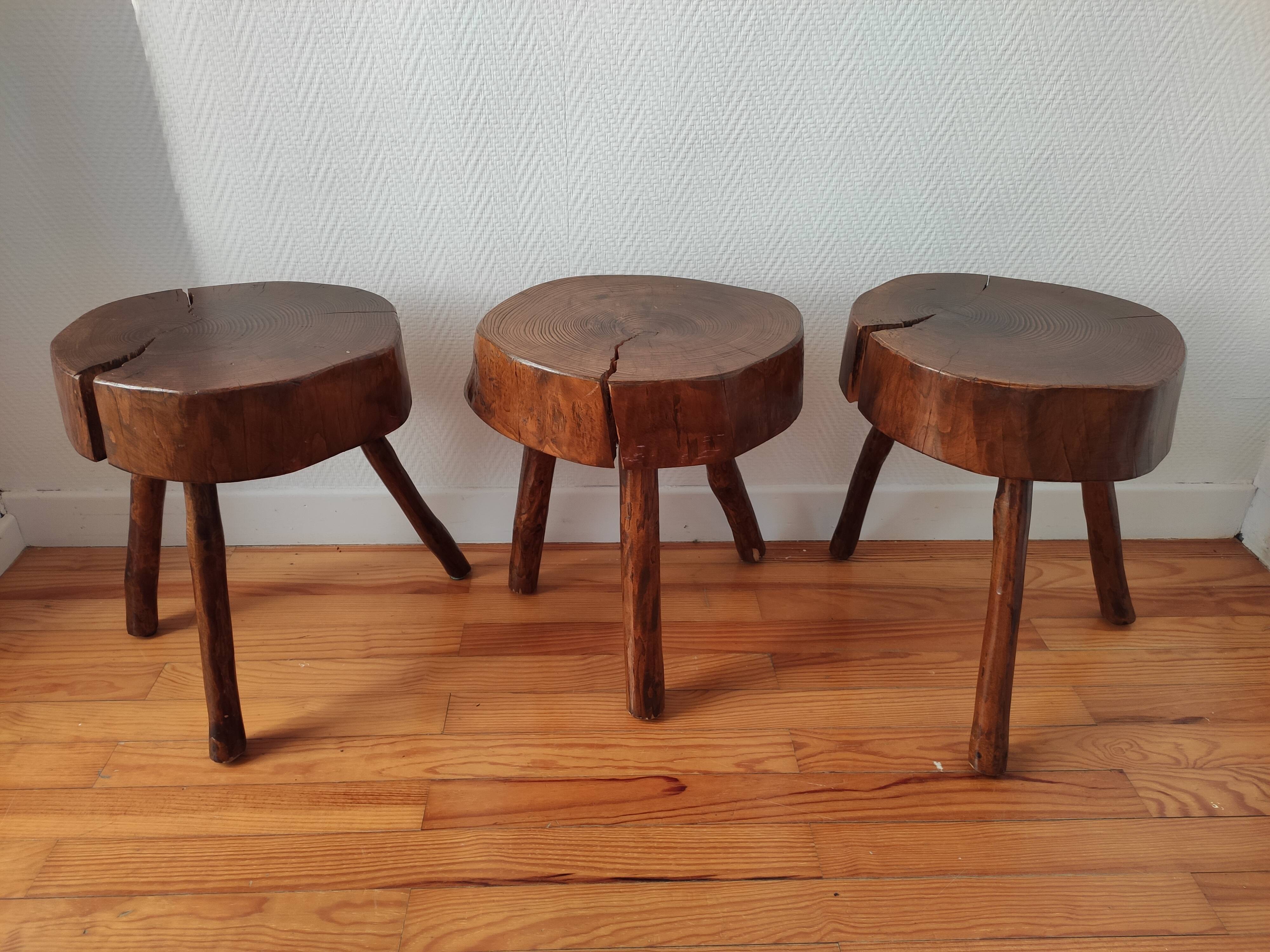 Brutalist stools 1970