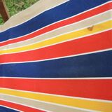 Old deckchair with footrest – toile bayadère