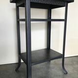 Console table riveted metal 1940 industrial